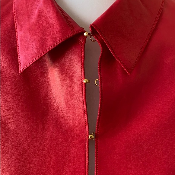 Carlisle Red Leather Jacket - Picture 3 of 7